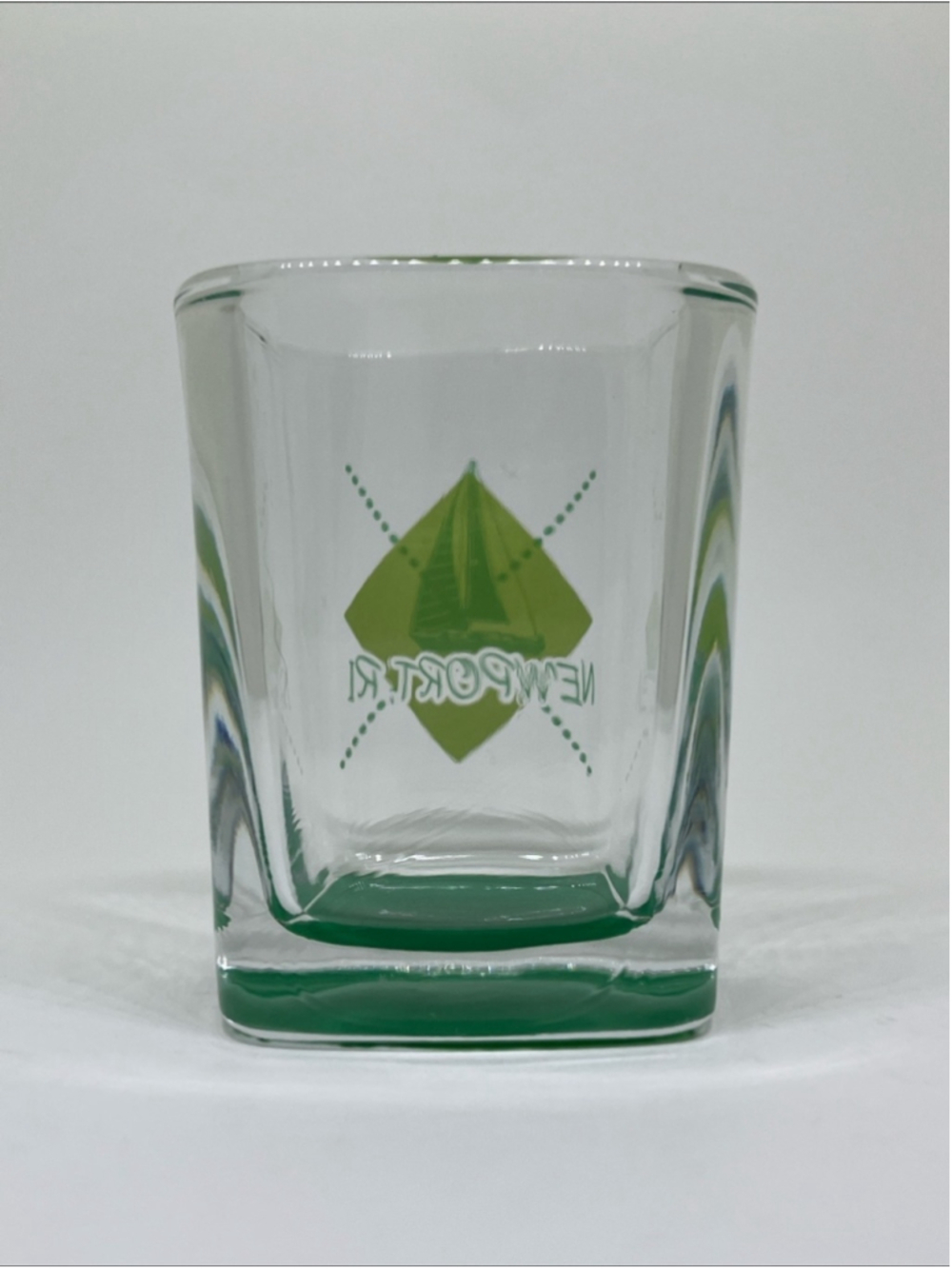 Green Newport RI (Rhode Island) Sailboat Shot Glass - Picture 2 of 4